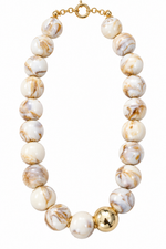 Load image into Gallery viewer, Cream Marble Beaded Necklace
