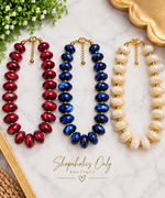 Load image into Gallery viewer, Ranai Cream Beaded Statement Necklace
