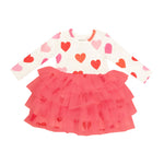 Load image into Gallery viewer, Angel Dear Big Hearts L/S Layered Tulle Dress
