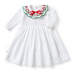 Load image into Gallery viewer, Paty Knit  Dress with Swiss Wreath Trim Collar
