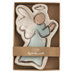 Load image into Gallery viewer, Sideway Angel Hand Painted Stoneware
