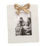 Load image into Gallery viewer, Marble 5" x 7" Frame Gold Bow Frame
