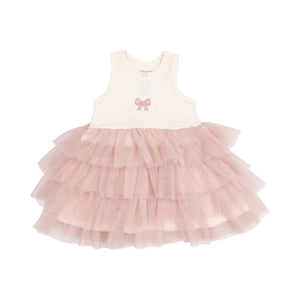 Angel Dear Bow Sleeveless Tutu Tulle Dress