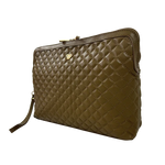 Load image into Gallery viewer, Litt Makeup Case - Camel Quilted

