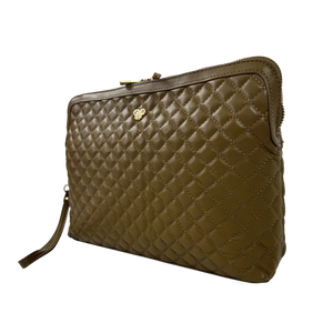 Litt Makeup Case - Camel Quilted