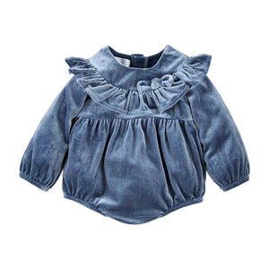 Mud Pie Fall Blue Velvet Bubble