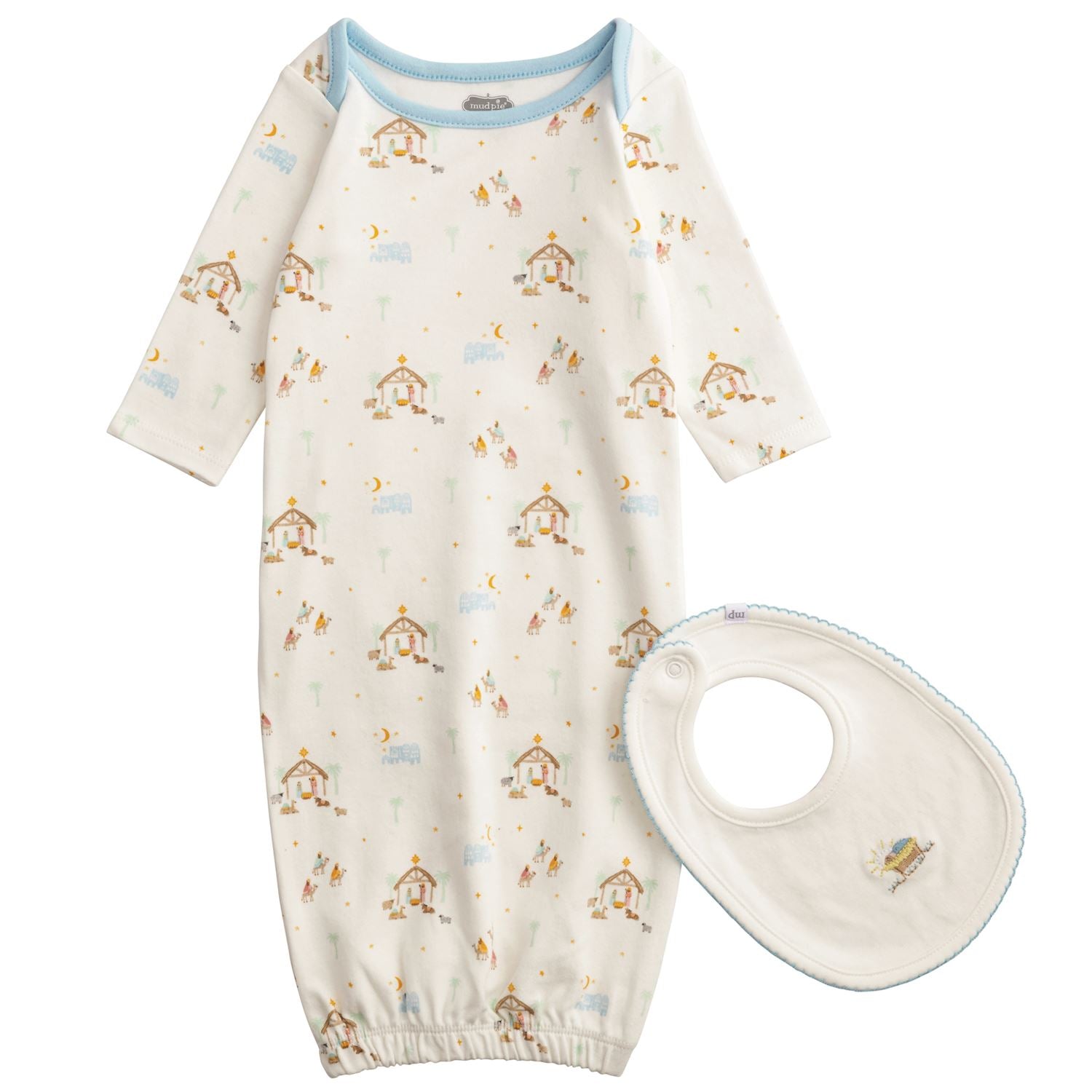 Mud Pie Nativity Gown and Bib Set