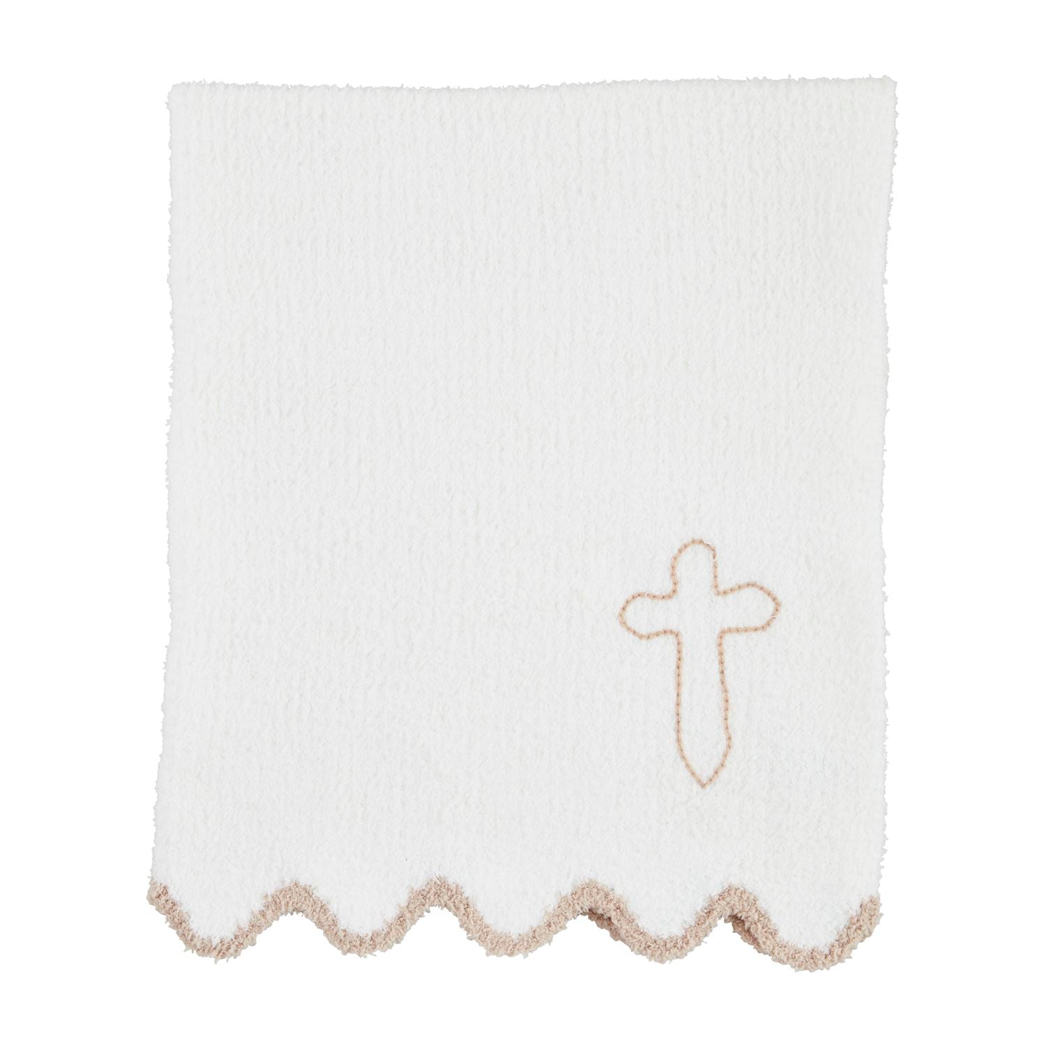 Mud Pie Cross Scallop Blanket