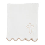 Load image into Gallery viewer, Mud Pie Cross Scallop Blanket
