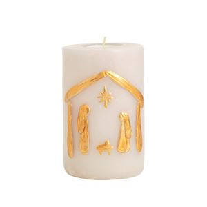Mud Pie Nativity Gold Infini-Tea Candle Set