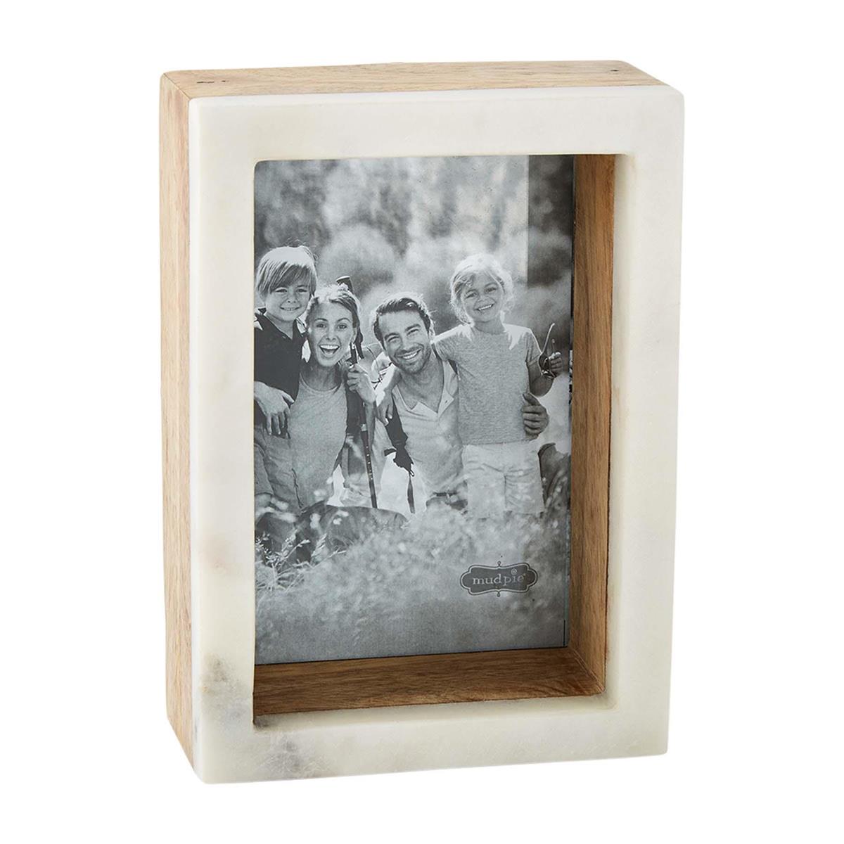 Mud Pie 5 X 7 Wood Marble Shadow Frame