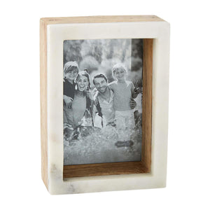 Mud Pie 5 X 7 Wood Marble Shadow Frame