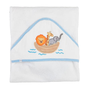Mud Pie  Noah's Ark Applique Hooded Towel