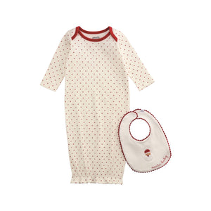 Mud Pie Santa Baby Gown & Bib Set
