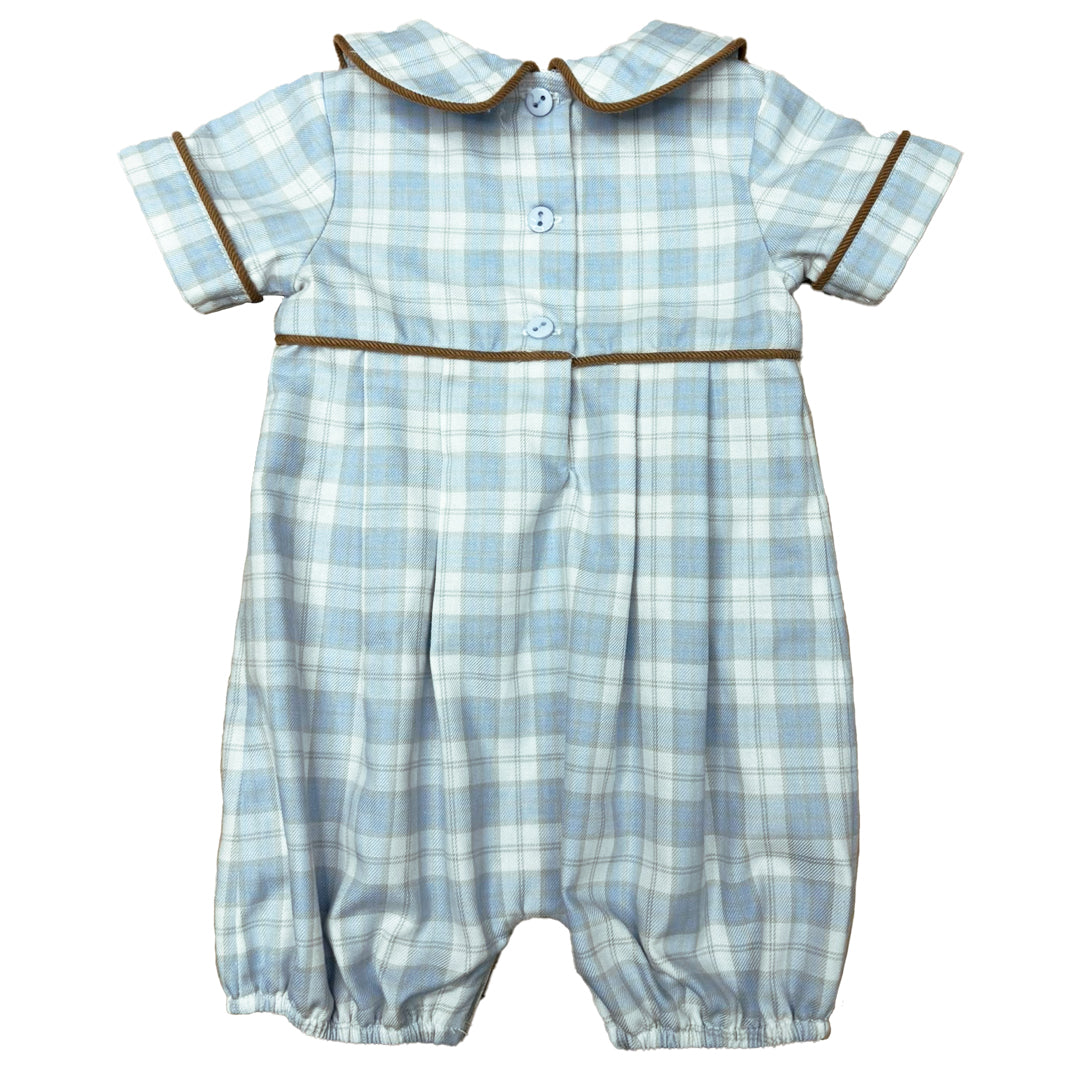 Fall Plaid Boy's Romper