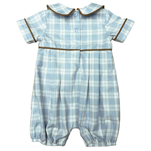 Fall Plaid Boy's Romper