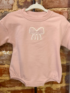 Bow French Terry French Terry Sweatshirt Bubble With Chenille Patch