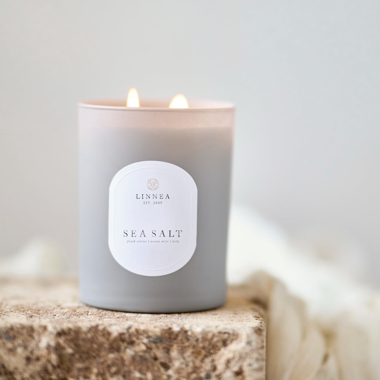 Linnea Sea Salt 2-wick Candle