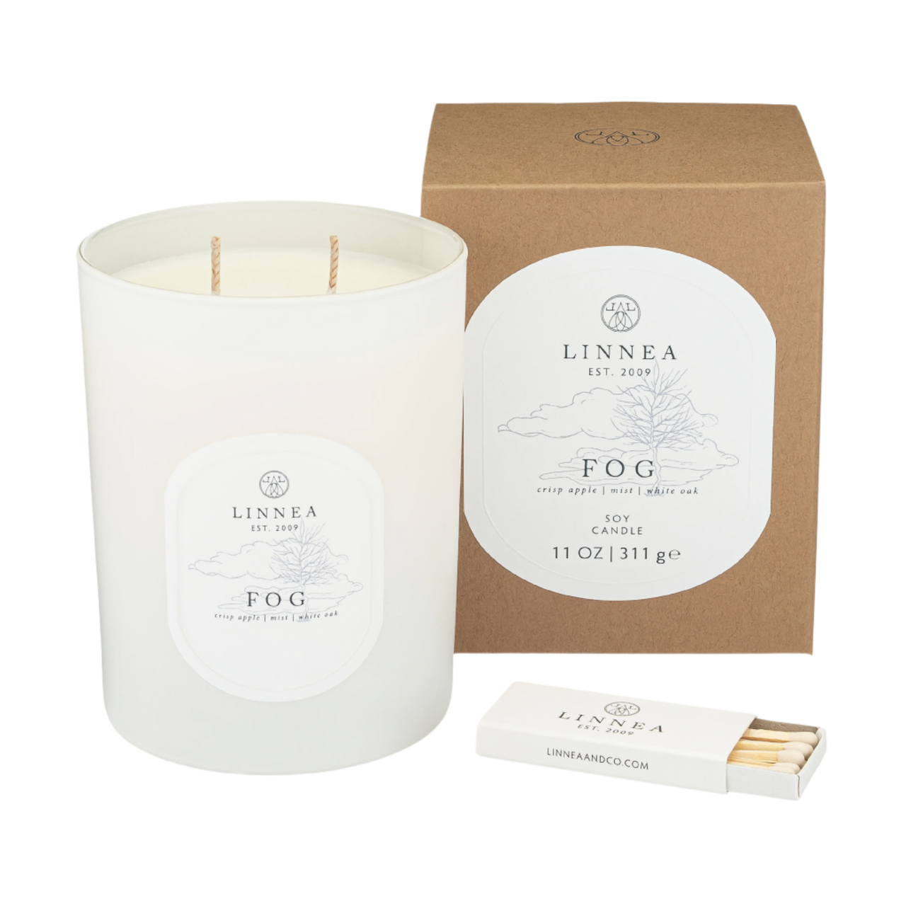 Linnea Fog Large 2-wick Candle