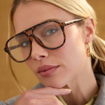 Load image into Gallery viewer, Tatum - Espresso Tortoise Blue Light Diff Readers + 3.0 Power

