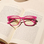 Load image into Gallery viewer, Alex - Peony Pink Blue Light Diff Readers + 1.5 Power
