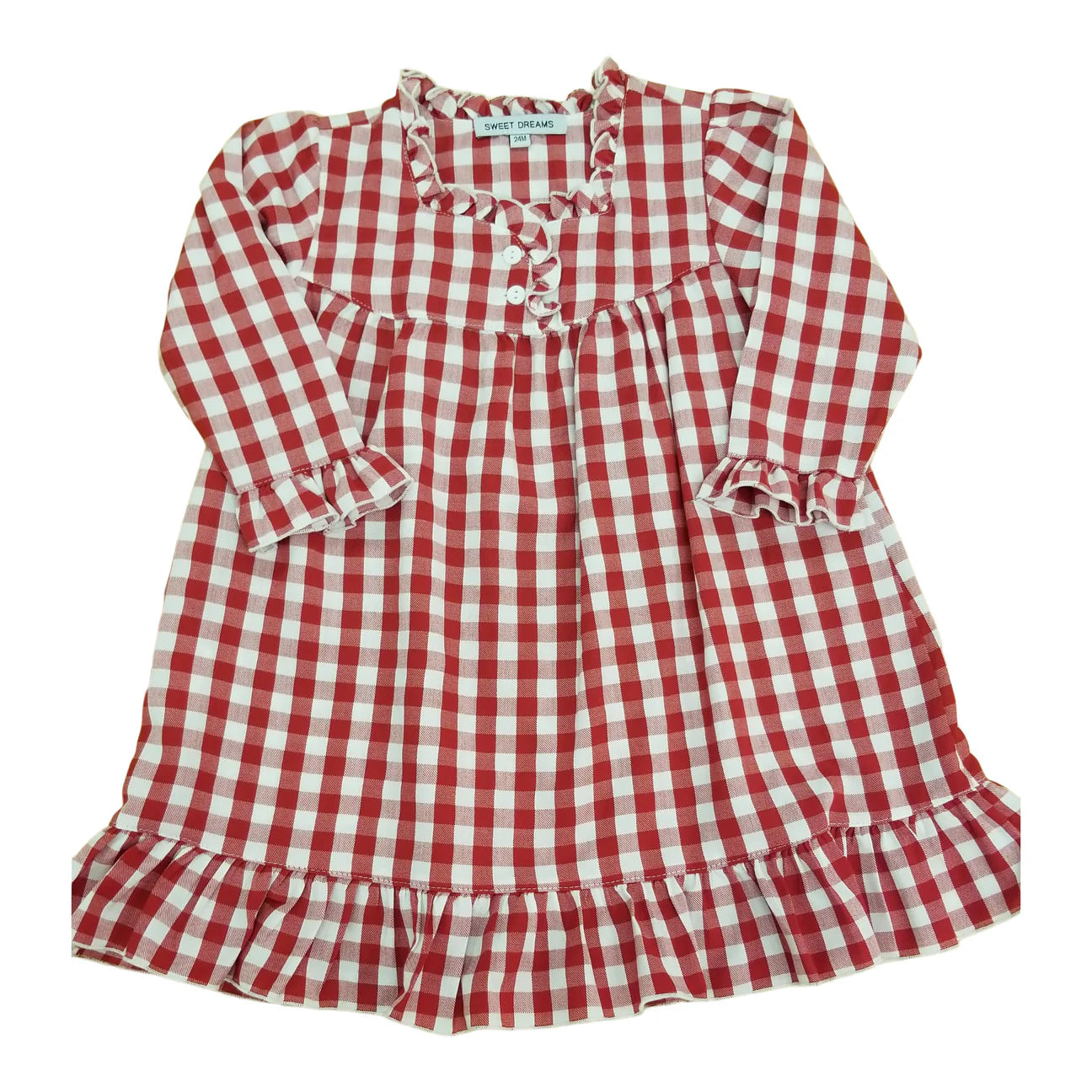 Sweet Dreams Red Gingham Gown