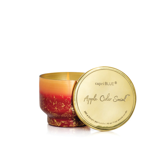 Capri Blue Apple Cider Social Glimmer Inverted Candle 10 oz
