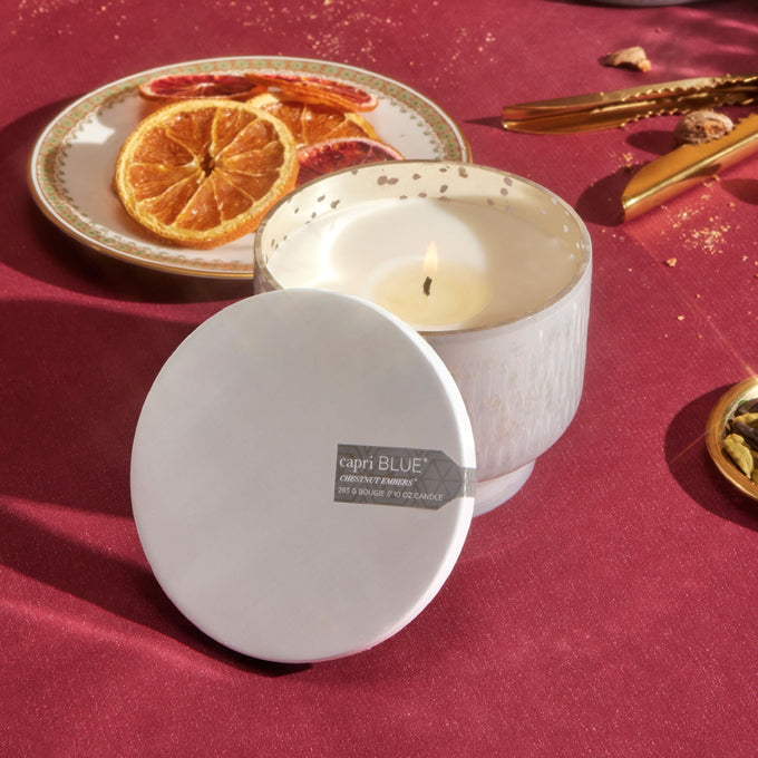 Capri Blue Chestnut Embers Holiday Mercury Inverted Candle (10 oz)