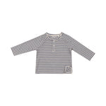 Load image into Gallery viewer, Angel Dear Footballs + Navy Oat Stripe L/S Raglan Henley
