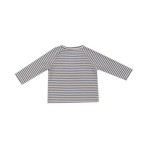 Angel Dear Footballs + Navy Oat Stripe L/S Raglan Henley