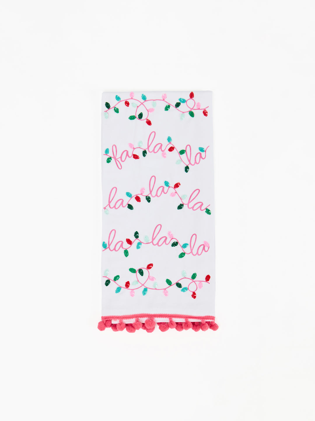 Mary Square Fa La La  Sequin Tea Towel