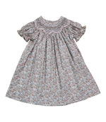 Load image into Gallery viewer, Sweet Dreams Sabrina Peach Pink Floral Print Smocked Dress
