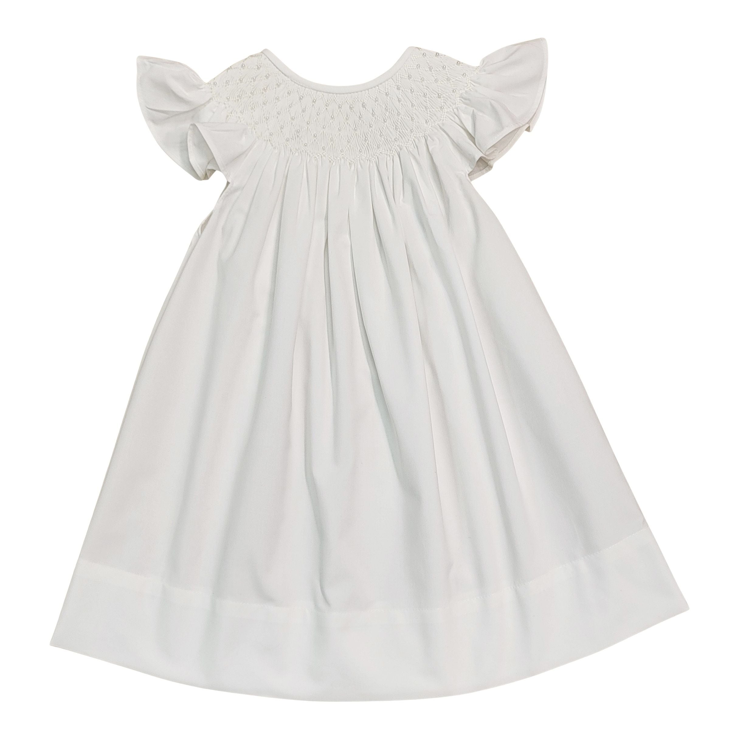 Sweet Dreams Catherine Pearl White Smocked Dress