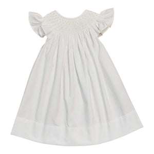 Sweet Dreams Catherine Pearl White Smocked Dress