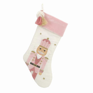 Tasseled Nutcracker Stocking - Pink