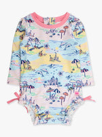 Load image into Gallery viewer, Novelty Long Sleeve One Piece Rash Guard Swim Suit With Ruffles
