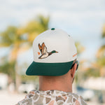 Load image into Gallery viewer, Burlebo Cap - Flying Duck - Cream &amp; Green
