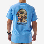 Load image into Gallery viewer, Burlebo Short Sleeve Tee - Mallard Camo Dog - Periwinkle Blue
