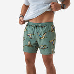 Load image into Gallery viewer, Burlebo Swim Trunk - Jumbo Mallards - Green

