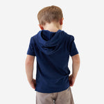 Load image into Gallery viewer, Burlebo Youth Short Sleeve Performance Hoodie - Navy
