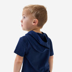 Load image into Gallery viewer, Burlebo Youth Short Sleeve Performance Hoodie - Navy
