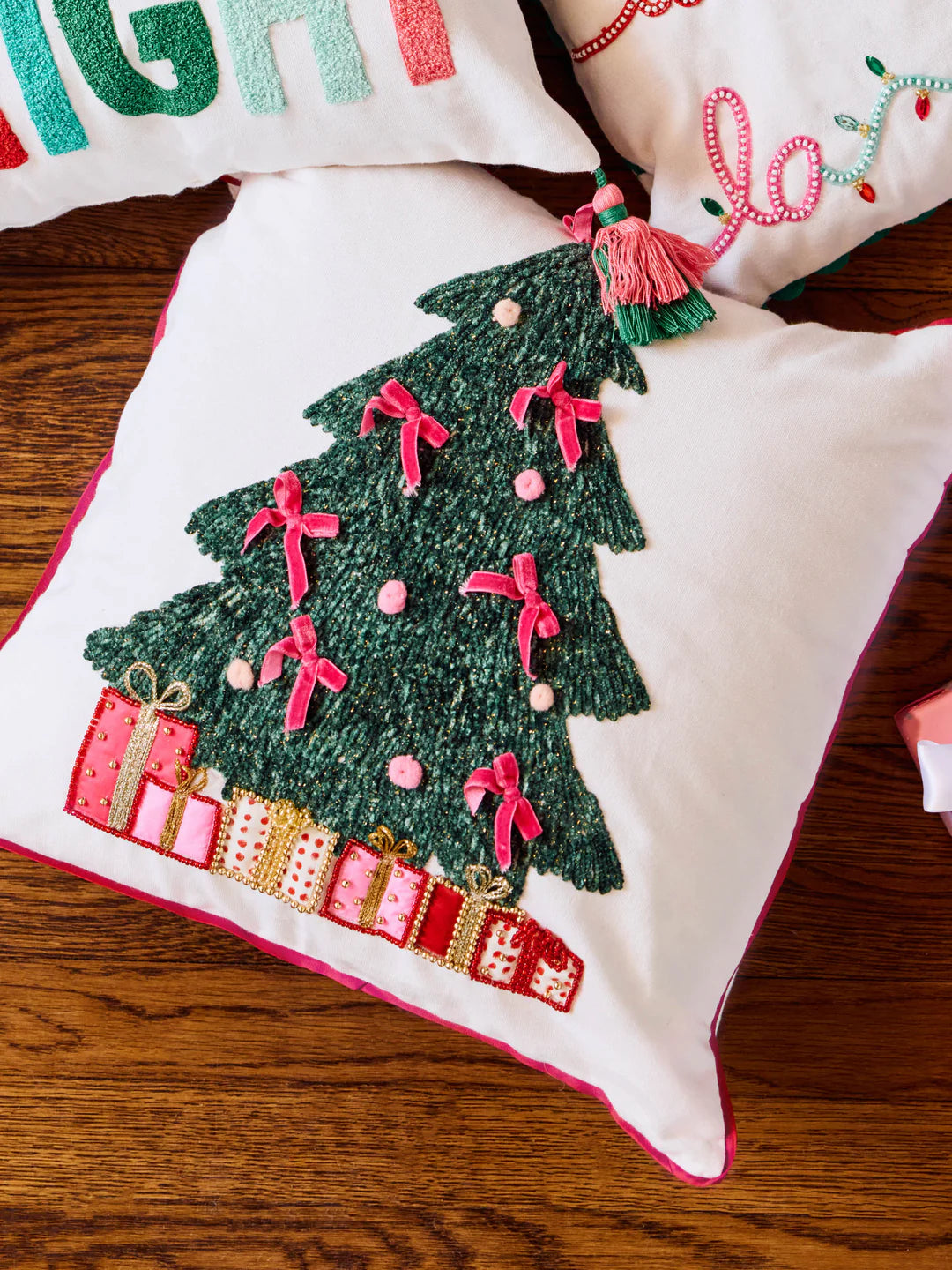 Mary Square Whimsical Tree Pillow