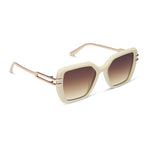 Load image into Gallery viewer, Dasha Courtside Ivory Gold Brown Gradient Sunglasses
