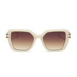 Load image into Gallery viewer, Dasha Courtside Ivory Gold Brown Gradient Sunglasses
