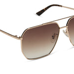 Load image into Gallery viewer, Berkely Gold Brown Gradient Polarized Sunglasses
