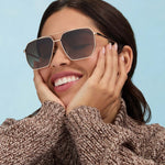 Load image into Gallery viewer, Berkely Gold Brown Gradient Polarized Sunglasses
