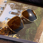 Load image into Gallery viewer, Berkely Gold Brown Gradient Polarized Sunglasses
