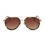 Load image into Gallery viewer, Joey Espresso Tortoise Gold Metal Brown Gradient Polarized Diff Sunglasses
