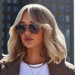 Load image into Gallery viewer, Joey Espresso Tortoise Gold Metal Brown Gradient Polarized Diff Sunglasses
