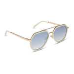 Load image into Gallery viewer, Joey Courtside Ivory Gold Metal Slate Gradient Flash Diff Sunglasses
